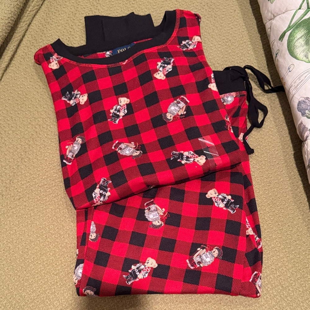Plaid Polo Red and Black women’s Pajamas